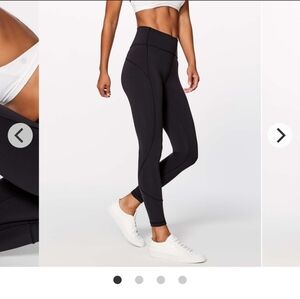 247. Lululemon In Movement 7/8 Tight 25" Everlux Black US 4